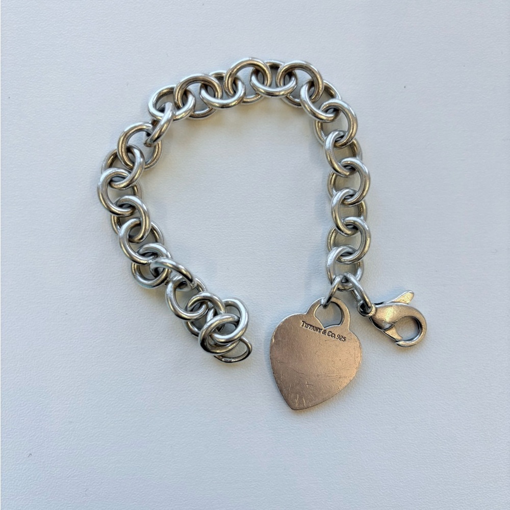 Tiffany & Co. Silver Heart Charm Bracelet